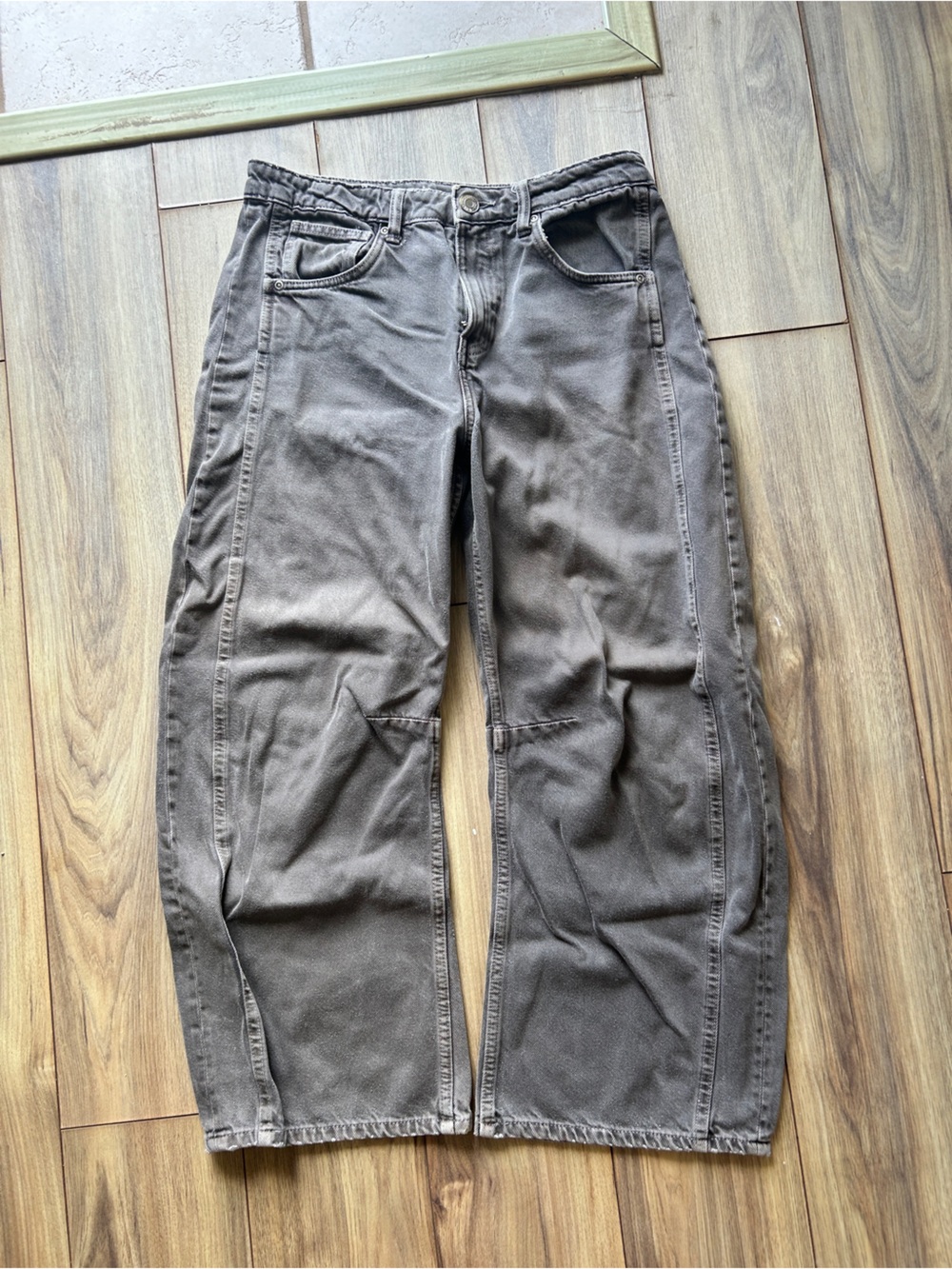 Zara Barrell Cargo Pants in Washed Brown